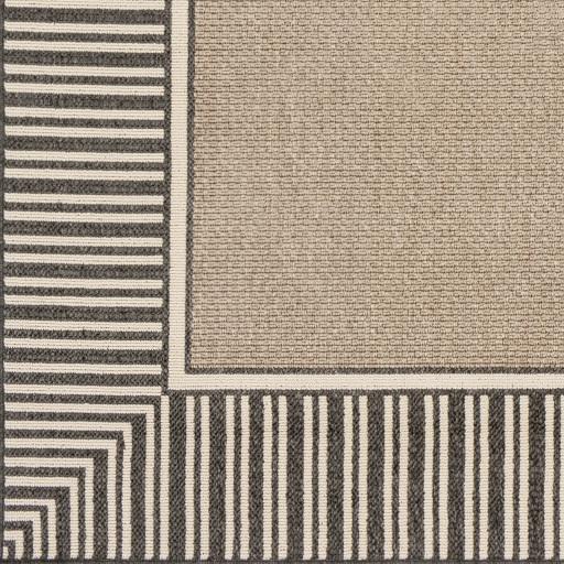 Surya Alfresco ALF-9684 Beige Black 7'3" Square Rug