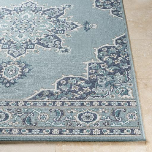 Surya Alfresco ALF-9687 Navy Pale Blue 7'3" Square Rug