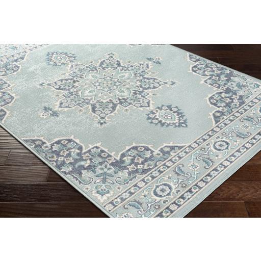 Surya Alfresco ALF-9687 Navy Pale Blue 7'3" Square Rug