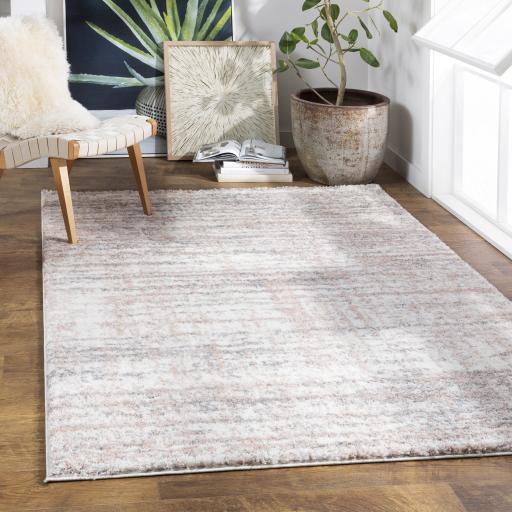 Surya Aliyah Shag ALH-2305 Cream Dusty Pink 2' x 2'11" Rug