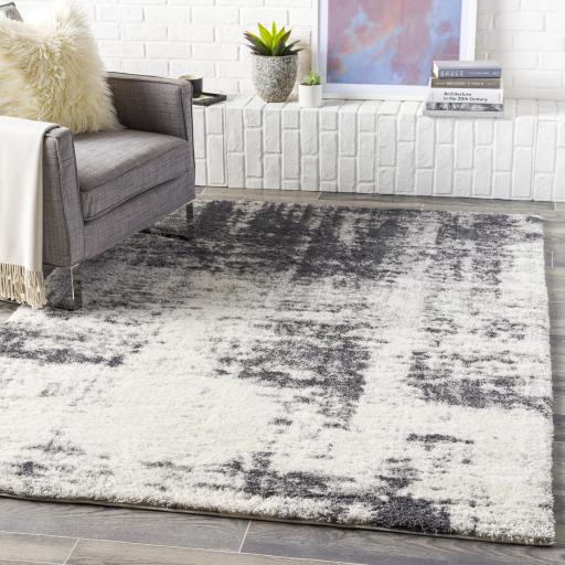 Surya Aliyah Shag ALH-2306 Charcoal Cream 2' x 2'11" Rug