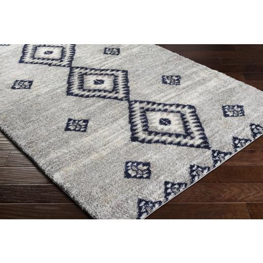 Surya Aliyah Shag ALH-2313 Cream Dark Blue 5'3" x 7'3" Rug