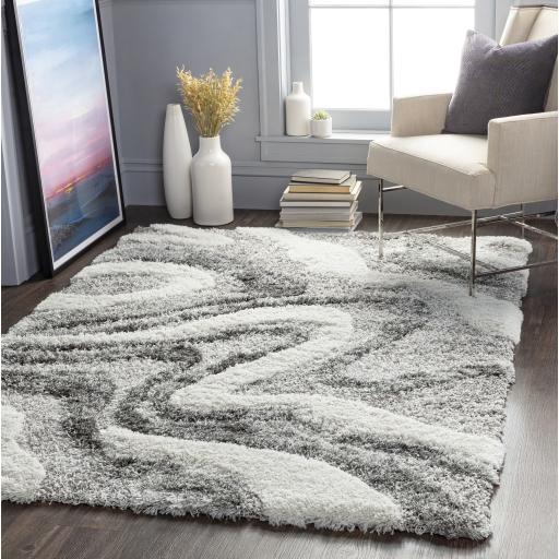 Surya Alta Shag ASG-2303 Charcoal Gray 2' x 2'11" Rug