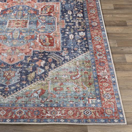 Surya Amelie AML-2311 Blue Brick Red 2' x 2'11" Rug