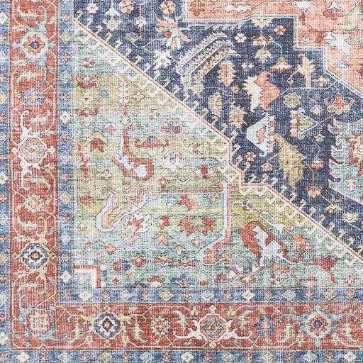 Surya Amelie AML-2311 Blue Brick Red 2' x 2'11" Rug