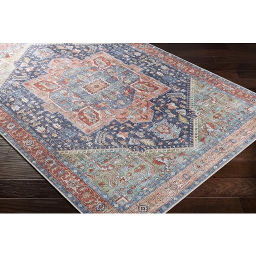 Surya Amelie AML-2311 Blue Brick Red 2' x 2'11" Rug