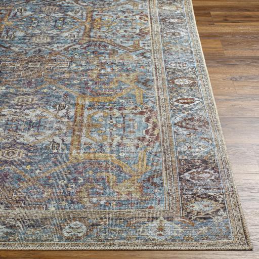 Surya Amelie AML-2370 Aqua Black 2' x 2'11" Rug