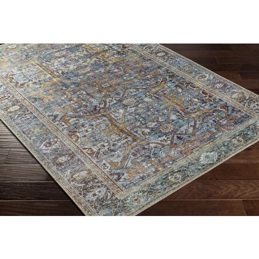 Surya Amelie AML-2370 Aqua Black 2' x 2'11" Rug