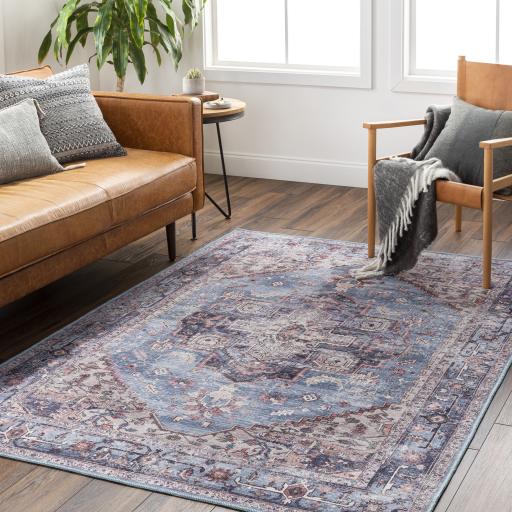 Surya Amelie AML-2377 Aqua Blue 2'7" x 7'10" Rug