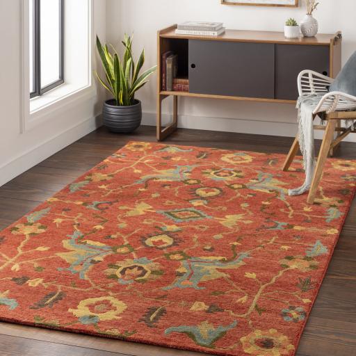 Surya Anastacia ANA-8411 Brick Red Coral 2' x 3' Rug