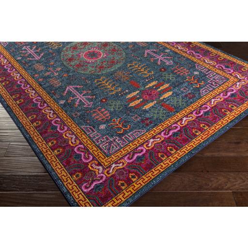 Surya Anika ANI-1005 Aqua Brick Red 2' x 2'11" Rug