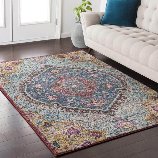 Surya Anika ANI-1015 Aqua Black 2' x 2'11" Rug