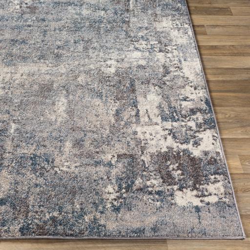 Surya Ankara AKR-2307 Charcoal Cream 7'10" Square Rug