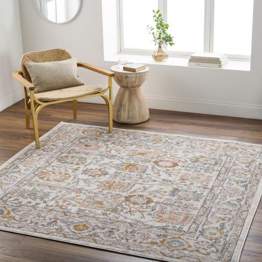 Surya Ankara AKR-2332 Camel Charcoal 7'10" Square Rug