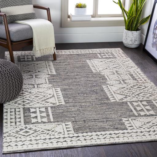 Surya Ariana RIA-2306 Black Gray 2' x 3' Rug