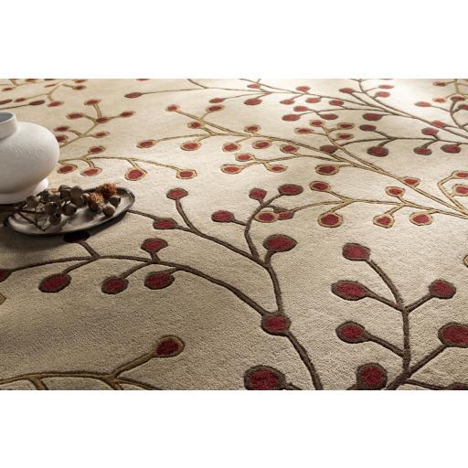 Surya Athena ATH-5053 Brown Burgundy 4' Square Rug