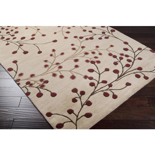 Surya Athena ATH-5053 Brown Burgundy 4' Square Rug