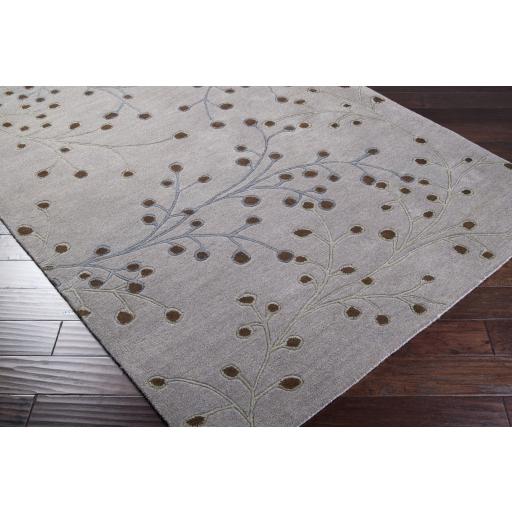 Surya Athena ATH-5055 Dark Brown Dusty Sage 4' Square Rug