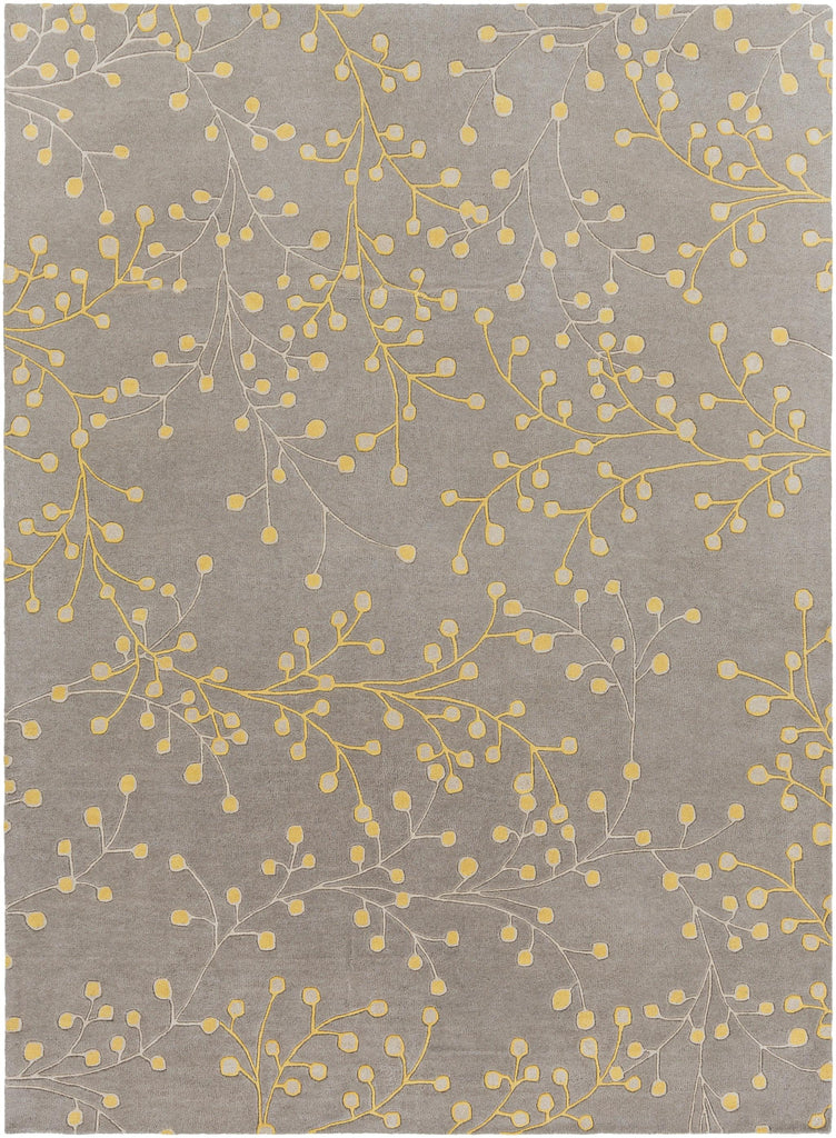 Surya Athena ATH-5060 Charcoal Mustard 6' Square Rug