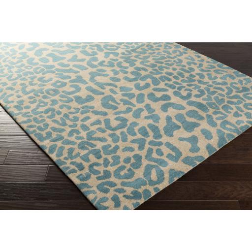 Surya Athena ATH-5120 Deep Teal Light Brown 4' x 6' Rug