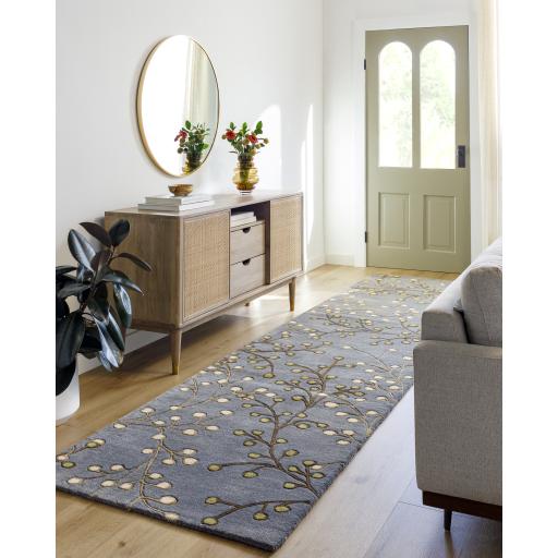 Surya Athena ATH-5125 Dark Brown Denim 4' Square Rug