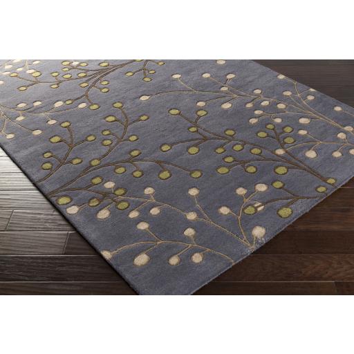 Surya Athena ATH-5125 Dark Brown Denim 4' Square Rug