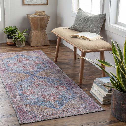 Surya Atlanta ANL-2303 Aqua Brick Red 2'7" x 10' Rug