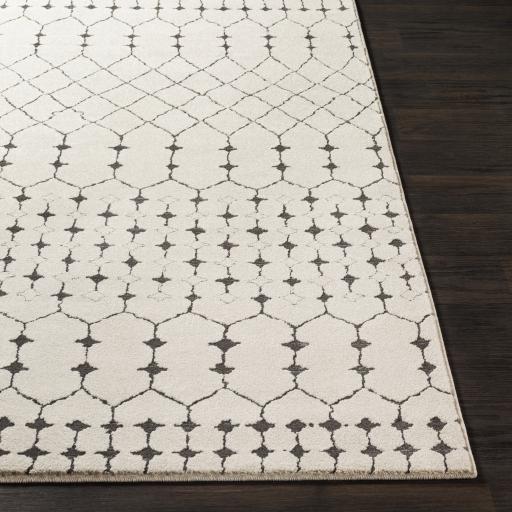 Surya Bahar BHR-2312 Charcoal Light Beige 6'7" Square Rug