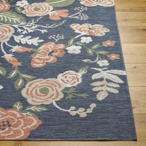 Surya Barbados BBD-2314 Brick Red Dark Blue 5'2" x 7' Rug