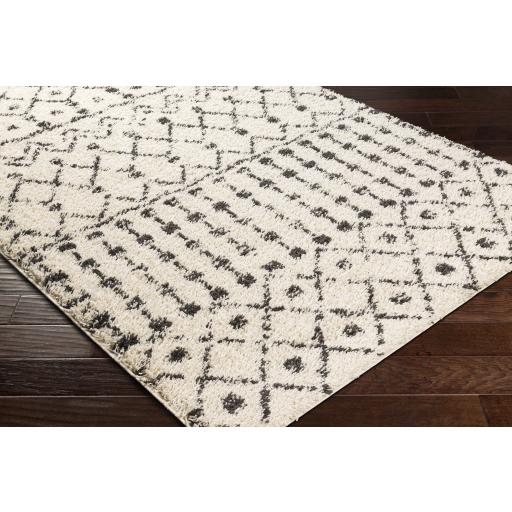 Surya Beni Shag BSH-2309 Black Cream 6'7" x 9' Rug