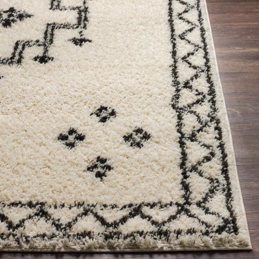 Surya Beni Shag BSH-2320 Black Cream 2'7" x 7'3" Rug