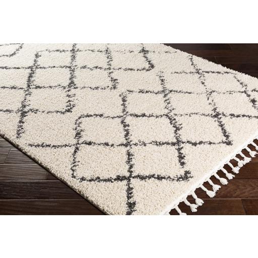 Surya Berber Shag BBE-2300 Charcoal Light Beige 10' x 13'11" Rug