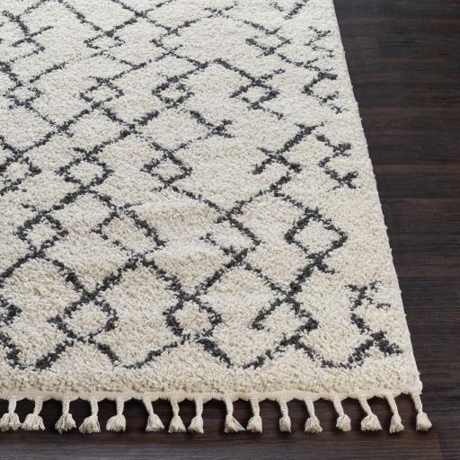 Surya Berber Shag BBE-2301 Charcoal Light Beige 10' x 13'11" Rug