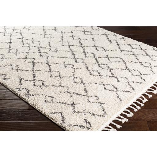 Surya Berber Shag BBE-2301 Charcoal Light Beige 10' x 13'11" Rug