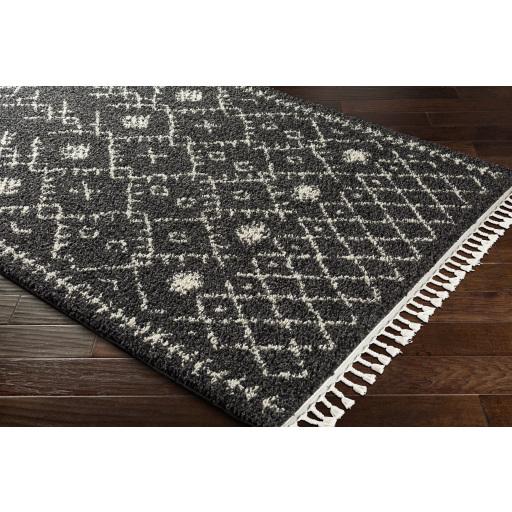 Surya Berber Shag BBE-2308 Charcoal Light Beige 5'3" x 7'3" Rug