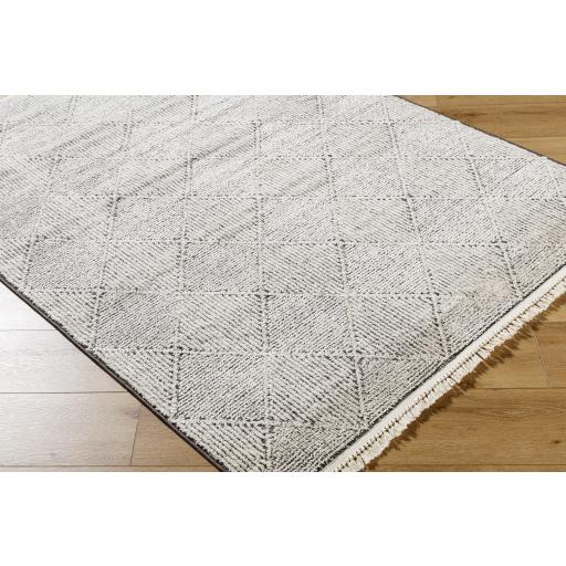 Surya Berlin BLR-2315 Black Ivory 2'7" x 7'3" Rug