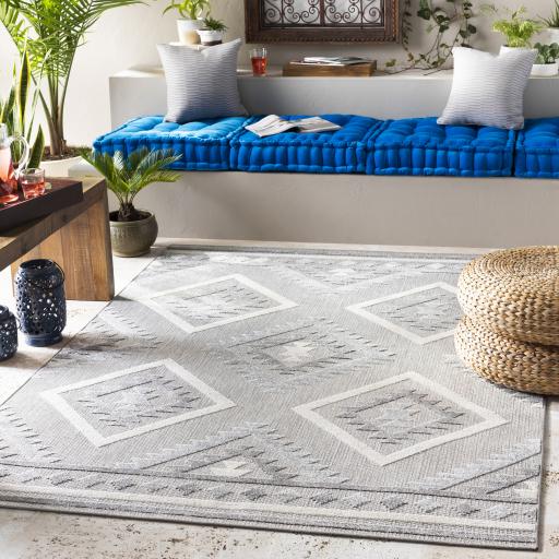 Surya Big Sur BSR-2313 Charcoal Cream 2' x 2'11" Rug