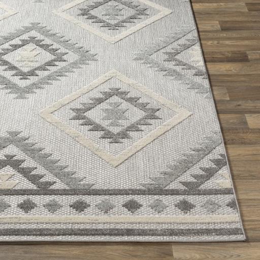 Surya Big Sur BSR-2313 Charcoal Cream 2' x 2'11" Rug