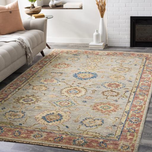 Surya Biscayne BSY-2304 Aqua Blue 6' x 9' Rug