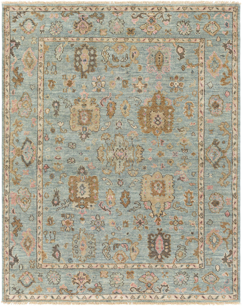 Surya Biscayne BSY-2305 Dusty Sage Light Brown 9' x 13' Rug