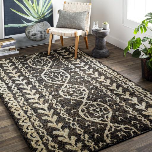 Surya Bjorn BJR-1000 Beige Black 2'6" x 8' Rug