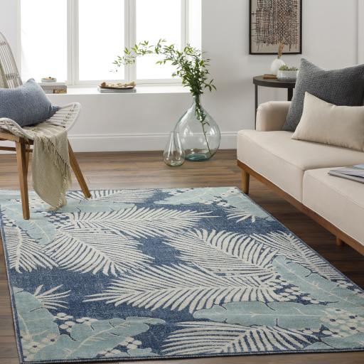 Surya Bodrum BDM-2345 Blue Cream 5'3" x 7'3" Rug