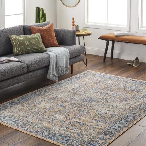 Surya Bodrum BDM-2351 Blue Cream 5'3" x 7'3" Rug