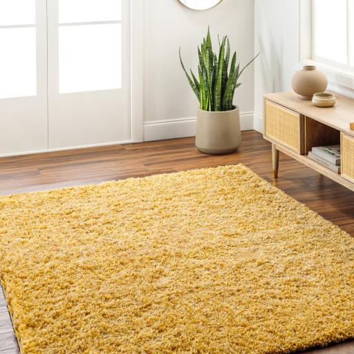 Surya Bogota Shag BTG-2305 Mustard 5'3" x 7' Rug