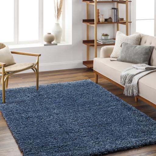 Surya Bogota Shag BTG-2308 Dark Blue 5'3" x 7' Rug