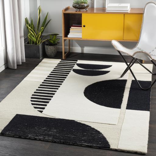 Surya Brooklyn BRO-2304 Black Cream 10' x 14' Rug