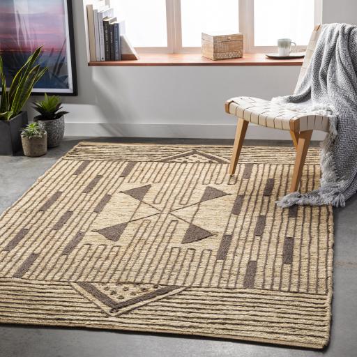 Surya Brookwood BKD-2300 Charcoal Wheat 2'6" x 8' Rug