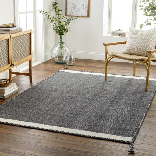 Surya Bushra BUS-2301 Beige Black 6' x 9' Rug