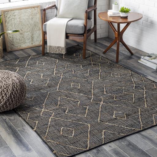 Surya Cadence CEC-2306 Black Charcoal 5' x 7'6" Rug