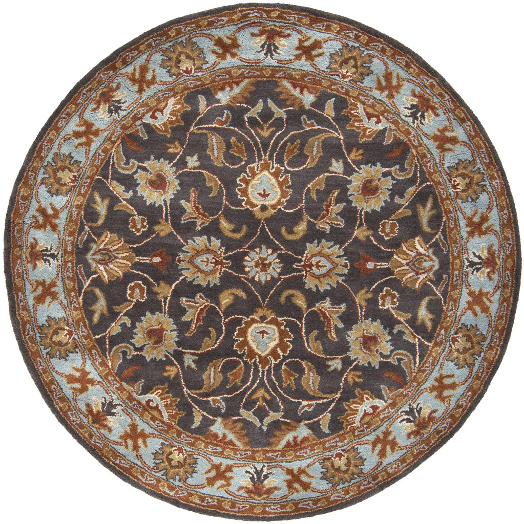 Surya Caesar CAE-1004 Burnt Orange Charcoal 4' Round Rug